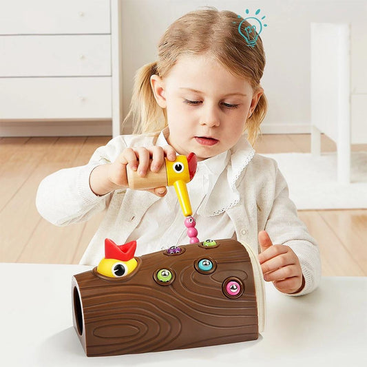 FeedingBird™ - Jouets magnétique attrape - ver | Jeux enfants - J'aime mon poupon